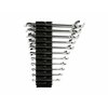 Tekton Angle Head Open End Wrench Set w/Modular Slotted Organizer, 11-Piece 1/4 - 3/4 in. WAE95101